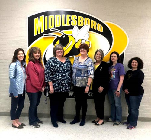 C3WP participants Madison Branscom (10th), Wendy Pillion (8th), Dawn Proffitt (12th), Suzanne Jackson KWP C3WP Co-Director, Sandy Evans (7th), Rhonda Goodman (11th), and Beth Fortner (9th).